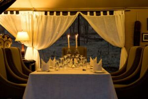 Ole Serai Luxury Camp formal dinning