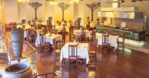 Chobe Bush Lodge dining area