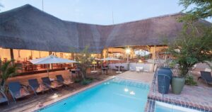 Chobe Bush Lodge pool area